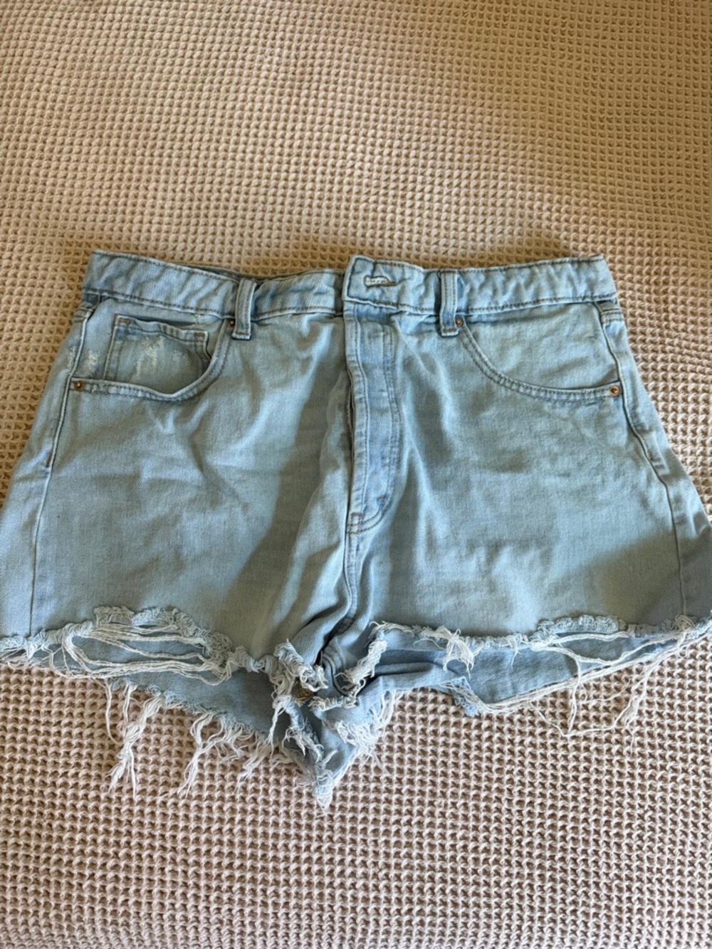 wild fable Light Blue Distressed Denim Cutoff Shorts